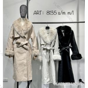 Kabát dlouhý kožíšek dámský (S/M ONE SIZE) ITALSKÁ MÓDA IMM23M8135