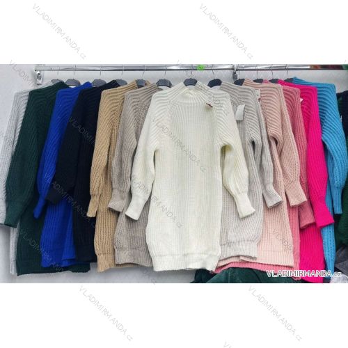 Langärmliges Strickkleid für Damen (S/M EINHEITSGRÖSSE) ITALIAN FASHION IMWDT23021
