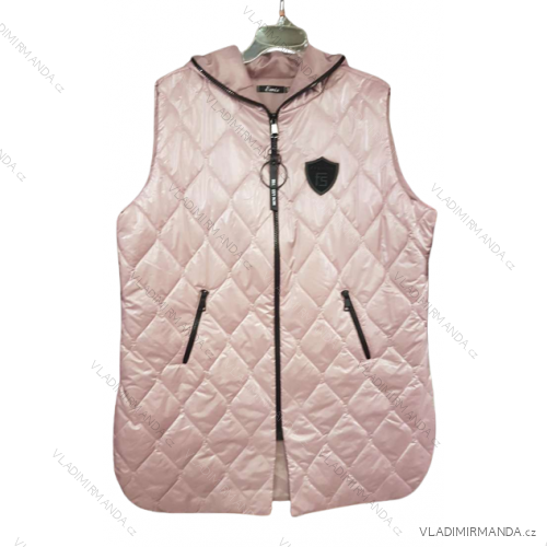 Vesta šusťáková bez rukávů dámská nadrozměr (42-44-46-48-50-52) POLSKÁ MÓDA PMLEW2201-3/DU