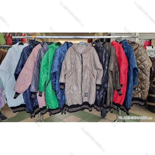 Kabát podzimní dámský nadrozměr (XL/2XL ONE SIZE) ITALSKÁ MÓDA IMWGL23024