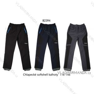Kalhoty zateplené softshellové dětské dorost chlapecké (116-146) WOLF B2394