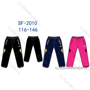 Kalhoty šusťákové zateplené fleecem  dětské dorost dívčí a chlapecké (116-146) SEZON SEZ23SF-2010