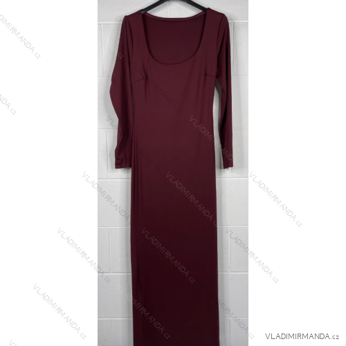 Šaty dlouhé dlouhý rukáv dámské (S/M ONE SIZE) ITALSKÁ MÓDA IMPBB23C29999