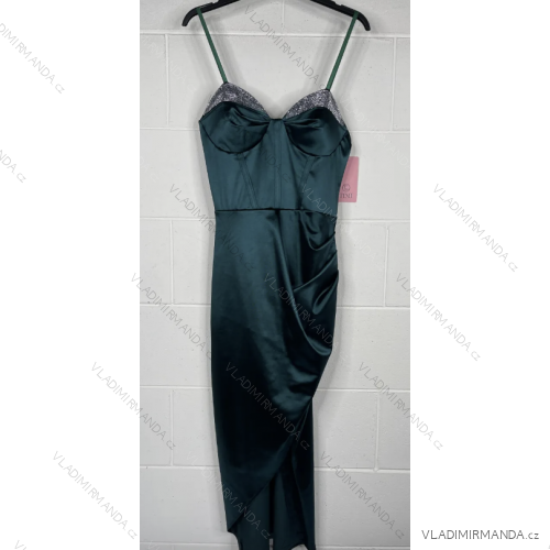 Women's Summer Elegant Sparkly Sequin Strap Dress (S/M ONE SIZE) ITALIAN FASHION IMPBB23O3837