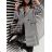 Women's Long Sleeve Hooded Alpaca Coat (S/M ONE SIZE) POLISH FASHION IMWK23747