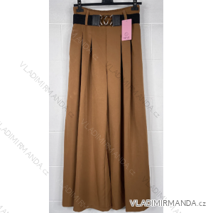 Kalhoty dlouhé s páskem dámské (S/M ONE SIZE) ITALSKÁ MÓDA IMPBB23E1898