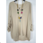 Women's Long Sleeve Tunic Shirt/Shirt (S/M ONE SIZE) ITALIAN FASHION IMPBB23B10305