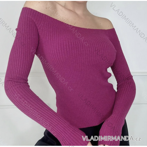 Sveter dlhý rukáv dámsky (S/M ONE SIZE) TALIANSKA MÓDA IMPBB23Z1158