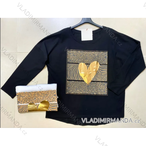 Tričko dlouhý rukáv dámské (S/M ONE SIZE) ITALSKÁ MÓDA IMPLP2329399075