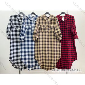 Shirt 3/4 sleeve ladies strip (4XL/5XL ONE SIZE) ITALSKÁ MÓDA IM422026