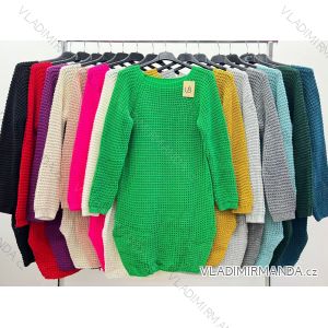 Women's Long Sleeve Knitted Sweater (L/XL/2XL ONE SIZE) ITALIAN FASHION IM423588