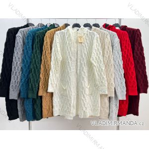 Cardigan dlouhý rukáv dámský nadrozměr (XL/2XLONE SIZE) ITALSKÁ MÓDA IM423728