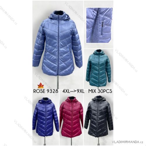 Bunda prošívaná podzimní s kapucí nadrozměr (4XL-9XL) ELLEN ROSE ELR239328