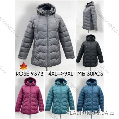 Bunda prošívaná podzimní s kapucí nadrozměr (4XL-9XL) ELLEN ROSE ELR239373