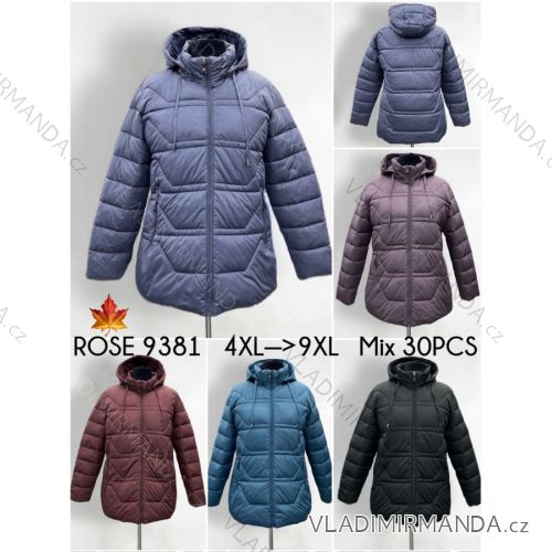 Bunda prošívaná podzimní s kapucí nadrozměr (4XL-9XL) ELLEN ROSE ELR239381