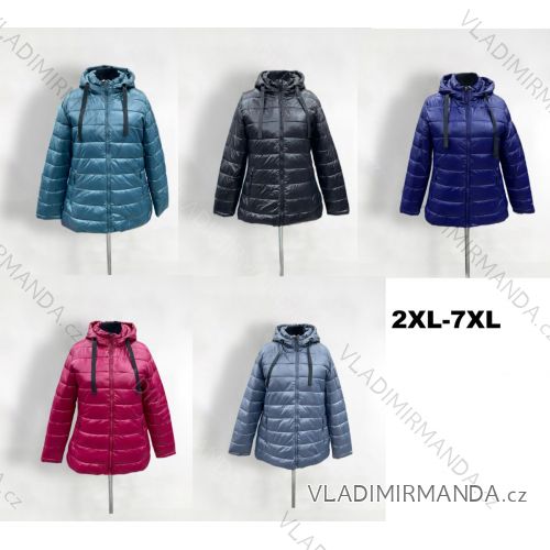 Bunda prošívaná podzimní s kapucí nadrozměr (2XL-7XL) ELLEN ROSE ELR23015