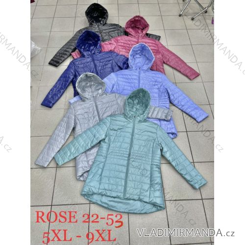 Bunda prošívaná podzimní s kapucí nadrozměr (5XL-9XL) POLSKÁ MÓDA ELR2322-53
