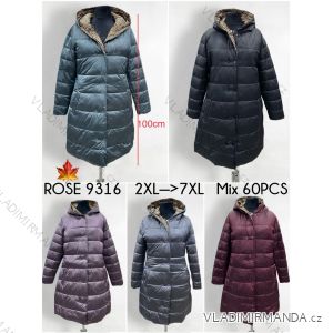 Kabát podzimní s kapucí nadrozměr (2XL-7XL) ELLEN ROSE ELR239316