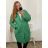 Bunda kabát prošívaný dlouhý rukáv dámská nadrozměr (2XL/3XL ONE SIZE) ITALSKÁ MÓDA IMWCT233519 zelená 2LX/3XL