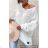 Svetr pletený oversize dlouhý rukáv dámský (S/M ONE SIZE) ITALSKÁ MÓDA IMWBL23042