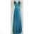 Women's elegant evening dress with straps (S/M ONE SIZE) ITALIAN FASHION IMPBB2480870bl