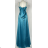 Women's elegant evening dress with straps (S/M ONE SIZE) ITALIAN FASHION IMPBB2480870bl