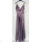 Women's elegant evening dress with straps (S/M ONE SIZE) ITALIAN FASHION IMPBB2480870bl