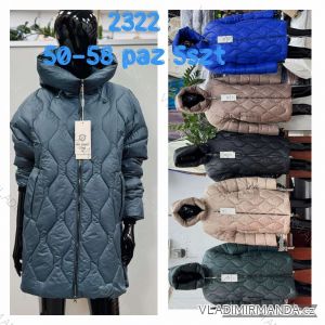 Kabát zimní s kapucí dámský nadrozměr (50-58) POLSKÁ MÓDA PMWBG232322