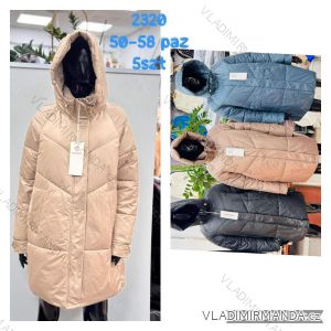 Kabát zimní s kapucí dámský nadrozměr (50-58) POLSKÁ MÓDA PMWBG232320