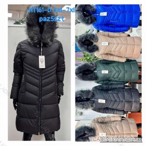 Kabát zimní s kapucí dámský nadrozměr (3XL-7XL) POLSKÁ MÓDA PMWBG23HT161-D