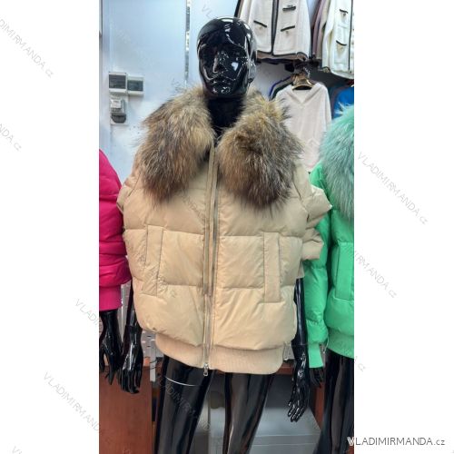 Bunda zimná oversize s kapucňou dámska (S/M/L ONE SIZE) POLSKÁ MÓDA PMWBG23023