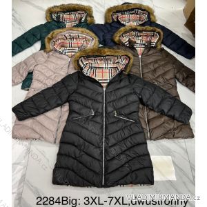 Kabát zimní oboustranný dámský nadrozměr (3XL-7XL) POLSKÁ MÓDA PMWD232284B