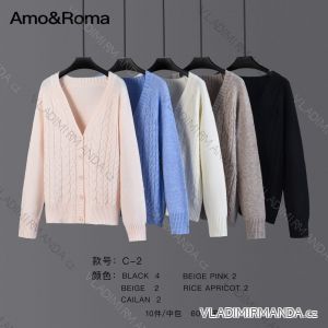Svetr pletený na knoflíčky dlouhý rukáv dámský (S/M ONE SIZE) ITALSKÁ MÓDA IMWKK23C-2