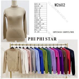 Svetr úpletový dlouhý rukáv dámský (S/M ONE SIZE) ITALSKÁ MÓDA IMWKK23W2602