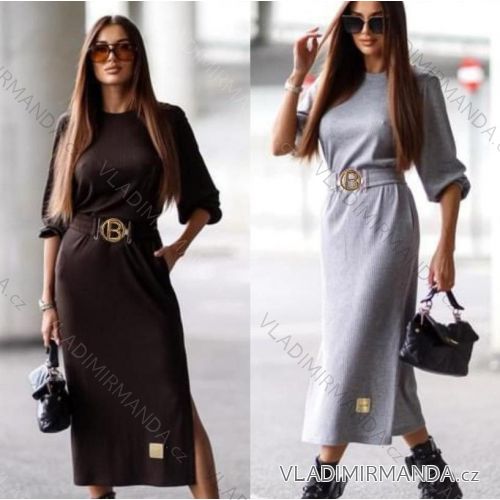 Women's Long Sleeve Shirt Dress (S/M ONE SIZE) ITALIAN FASHION IMWGM23447