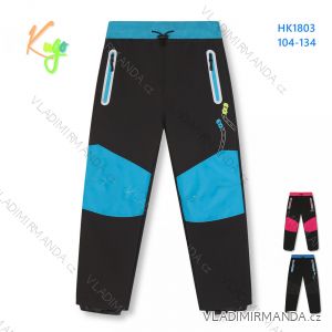 Kalhoty softshellové dětské dorost dívčí a chlapecké (104-134) KUGO HK1803