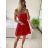 Šaty krátké společenské na ramínka dámské (S/M ONE SIZE) ITALSKÁ MÓDA IMPBB23A200591