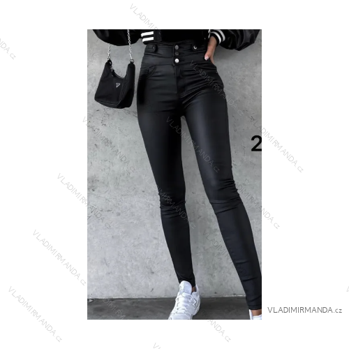 Legíny dlhé koženkové dámske (S/M ONE SIZE) TALIANSKA MÓDA IMPBB23D236150