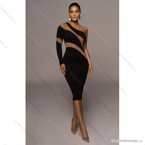 Women's Elegant Coat Long Sleeve Dress (S/M ONE SIZE) ITALIAN FASHION IMPGM2311813