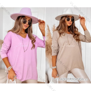 Svetr úpletový oversize dlouhý rukáv dámský (S/M ONE SIZE) ITALSKÁ MÓDA IMPTI23NG77001