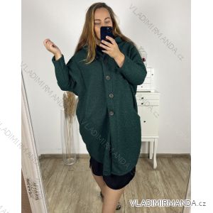 Kabát s kapucí teplý dámský nadrozměr (4XL/5XL ONE SIZE ) Italská móda IM823BELLA/DU