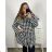 Women's Plus Size Long Sleeve Coat (2XL/3XL ONE SIZE) ITALIAN FASHION IMC23346 3xl / 4xl white