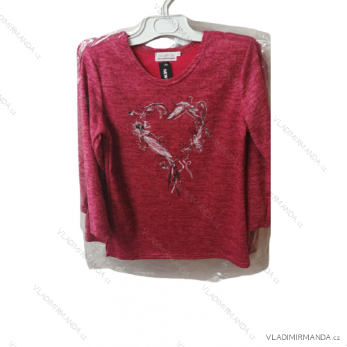 Halenka teplá dlouhý rukáv dámská nadrozměrná s vycpávky (l-4xl) L.G.M. POLSKÁ MODA LGM230610