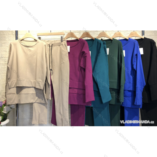 Súprava tepláková mikina a tepláky dámska (S/M ONE SIZE) TALIANSKA MÓDA IMPGM23921900
