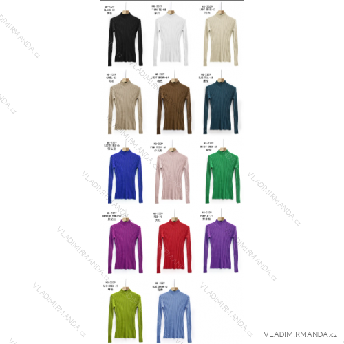 Women's Long Sleeve Stand Collar Sweater (S/ML/XL) ITALIAN FASHION IMPTI23NG2329