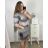 Women's 3/4 Sleeve Dress Plus Size (42-52) POLISH FASHION PMF23KLASIK
