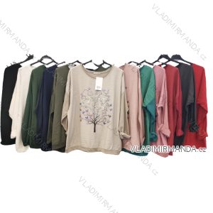 Tunika oversize 3/4 dlhý rukáv dámska (S/M ONE SIZE) TALIANSKA MÓDA IMPLI2501676