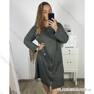 Sweatshirt / Extended Hoodie Long Sleeve Women's Plus Size (2XL / 3XL ONE SIZE) ITALIAN FASHION IMD211098