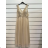 Women's Strapless Long Party Dress (S/M ONE SIZE) ITALIAN FASHION IMPSH23L676 Golden L-2XL