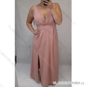 Šaty elegantní společenské dlouhé na ramínka dámské (L/XL ONE SIZE) ITALSKÁ MÓDA IM323VENEZIA/DUR